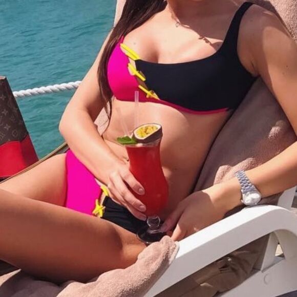 Agent Provocateur Jojo Pink Colorblock Bikini- Size 2/3 Small - Picture 3 of 13